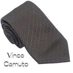 Vince Camuto Gray Pink Silk Blend Necktie